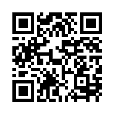 Black and white QR code.