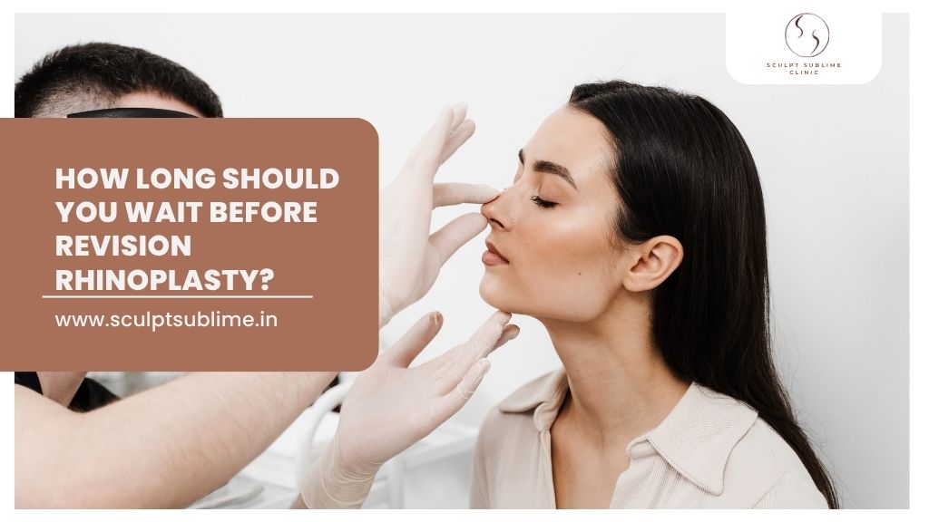 A professional examining a woman's nose in a clinical setting, representing care and precision in revision rhinoplasty procedures.