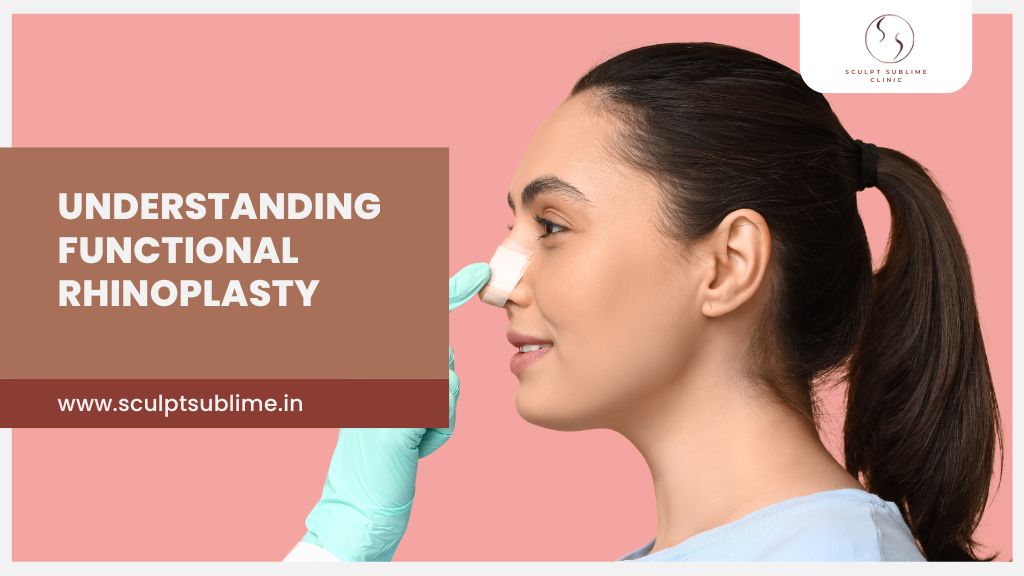 A woman undergoing a nasal evaluation, symbolizing functional rhinoplasty to improve breathing and correct nasal structure.