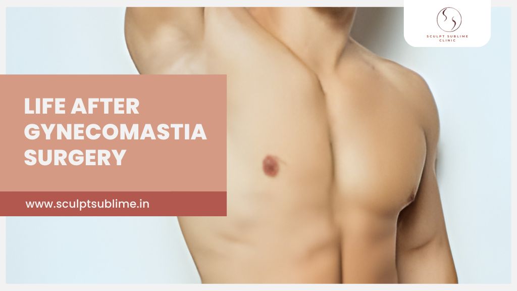 Male chest after gynecomastia surgery showing improved, sculpted appearance in Mumbai