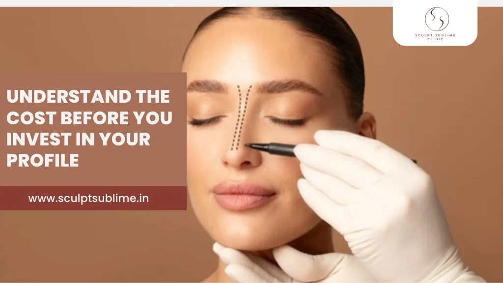 Surgeon marking nose for rhinoplasty consultation showing nose job cost planning in Mumbai